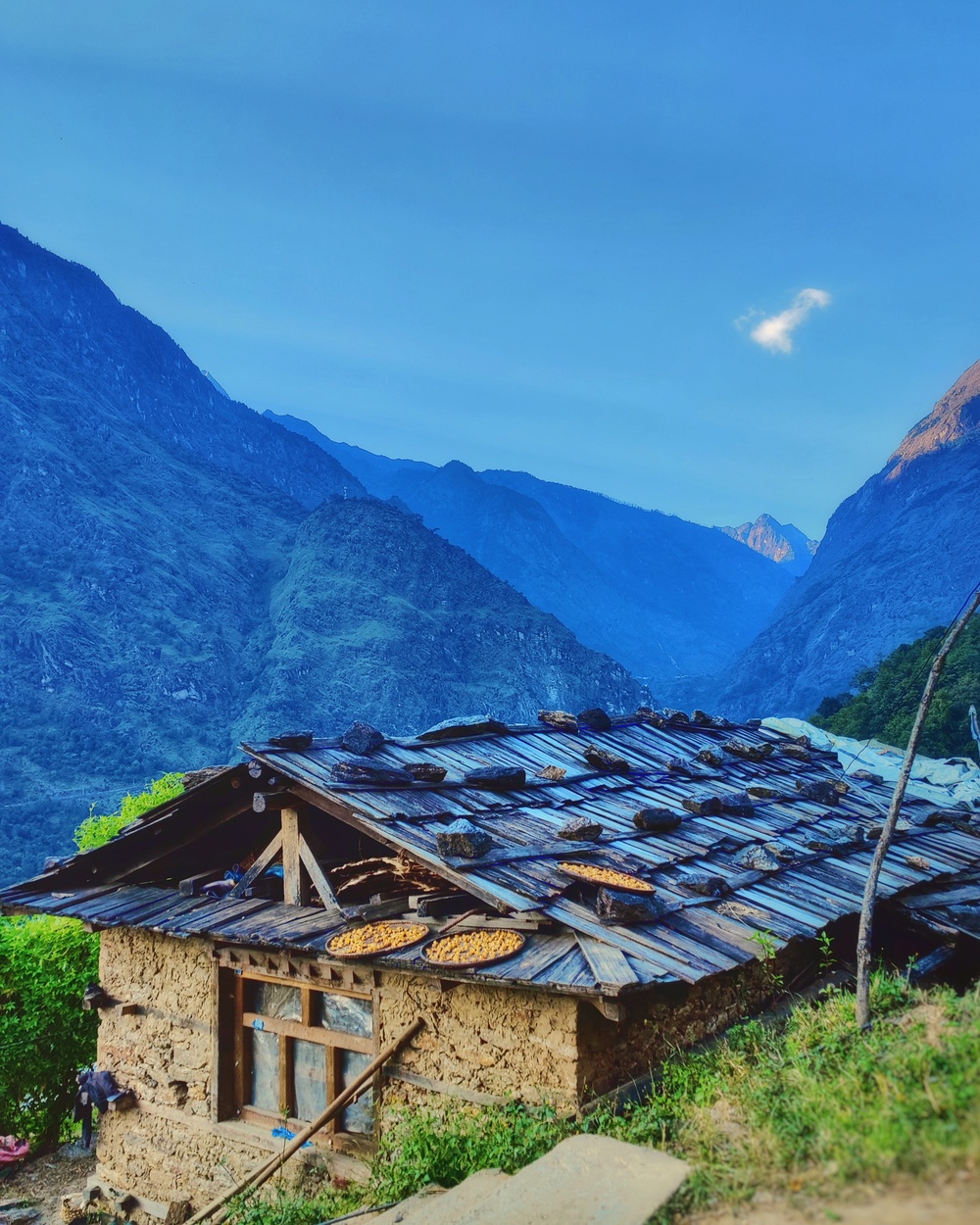 A typical village house in Simigaun